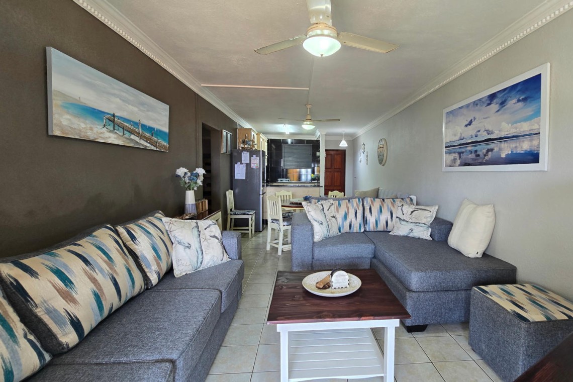 Shelly Palms 1 is a ground floor, 5 sleeper self-catering seafront holiday accommodation in Shelly Beach on the South Coast of KZN