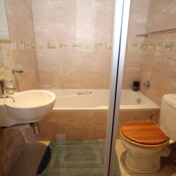 Whale Rock 16 is a 3 bedroom, 6 sleeper self-catering holiday flat in Margate on the South Coast of KZN - The 2nd bathroom.