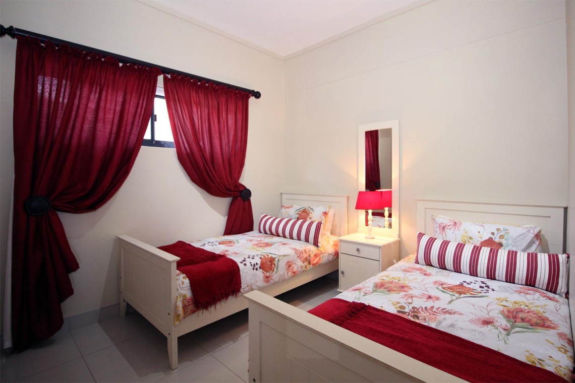 Whale Rock 16 is a 3 bedroom, 6 sleeper self-catering holiday flat in Margate on the South Coast of KZN - The 3rd bedroom.