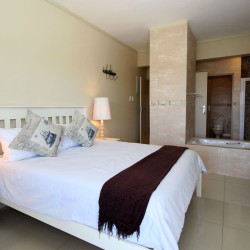 Whale Rock 16 is a 3 bedroom, 6 sleeper self-catering holiday flat in Margate on the South Coast of KZN - The main bedroom.