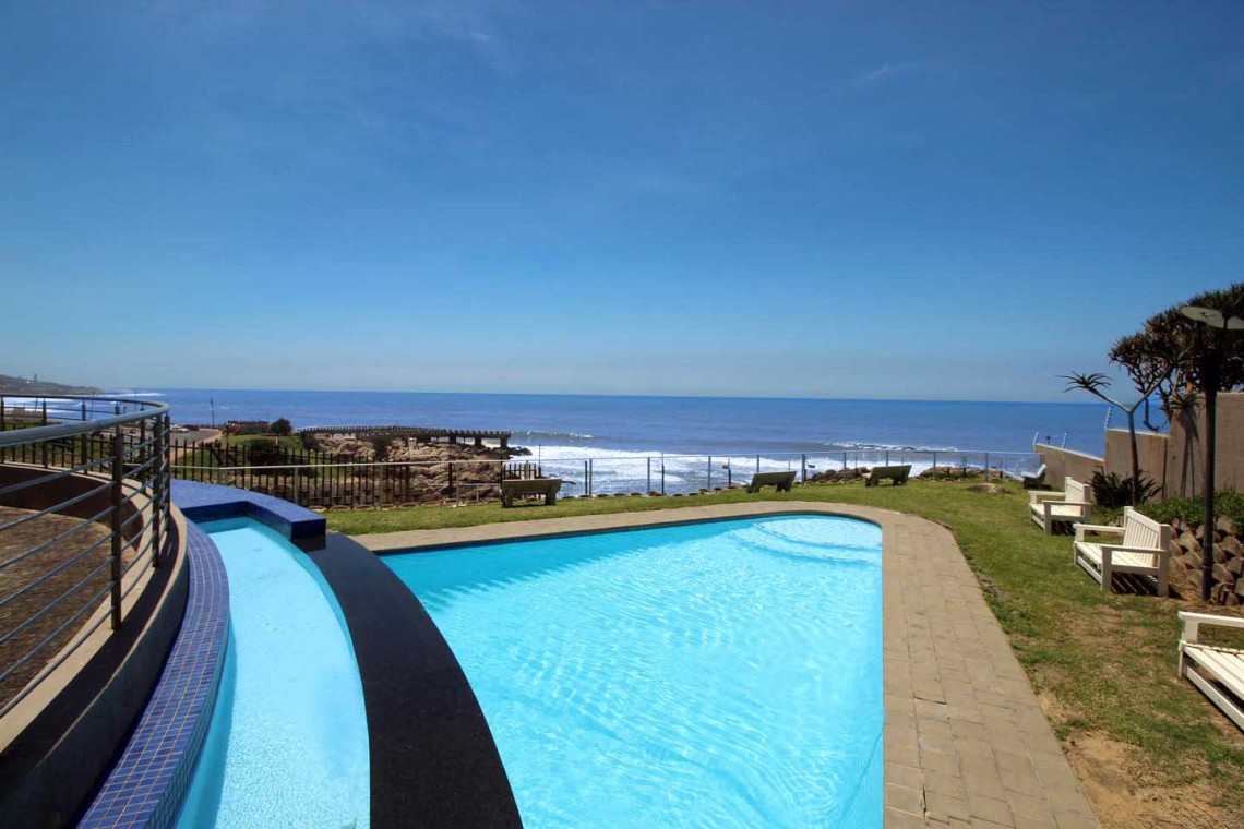 Whale Rock 16 is a 3 bedroom, 6 sleeper self-catering holiday flat with Netflix in Margate on the South Coast of KZN - The swimming pool.