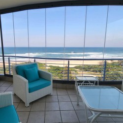 Indigo Bay 25 is a luxury, self-catering, 4 bedroom, 8 sleeper on the Manaba beachfront with stunning sea views from Lucien Beach to Margate Beach on the South Coast of KwaZulu Natal.