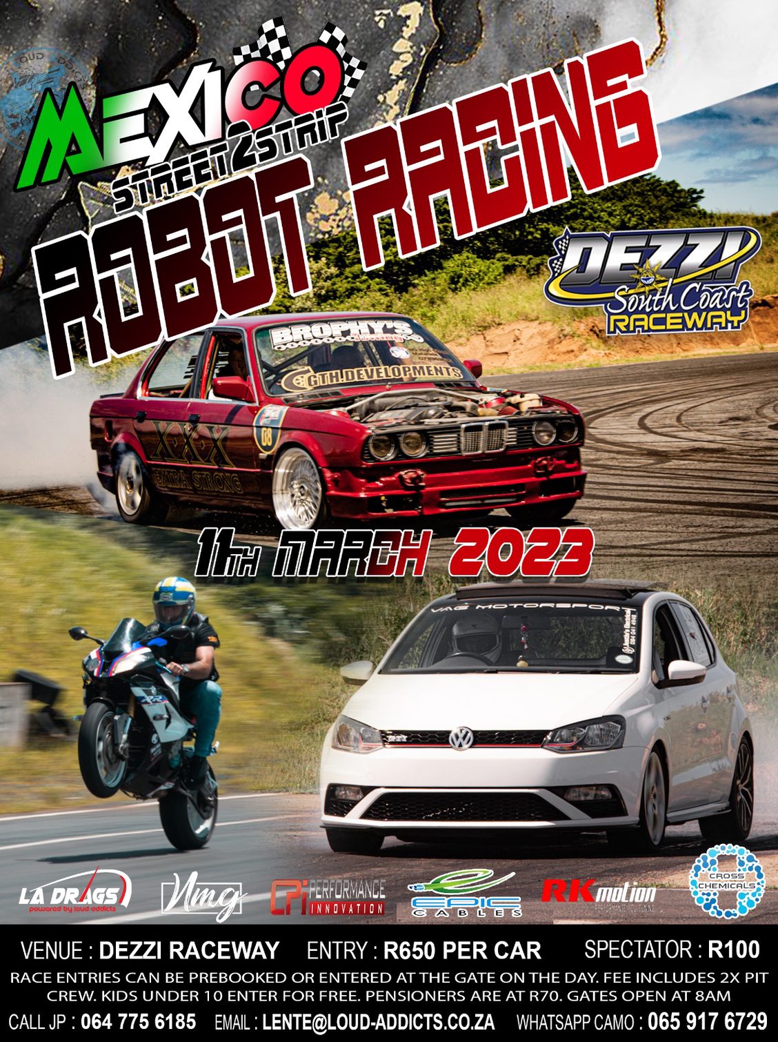 Dezzi Raceway - Mexico street to strip robot racing