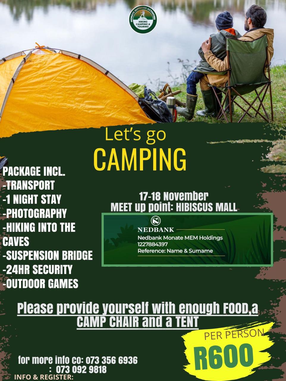 Monate Outdoor Activities -Let's Go Camping