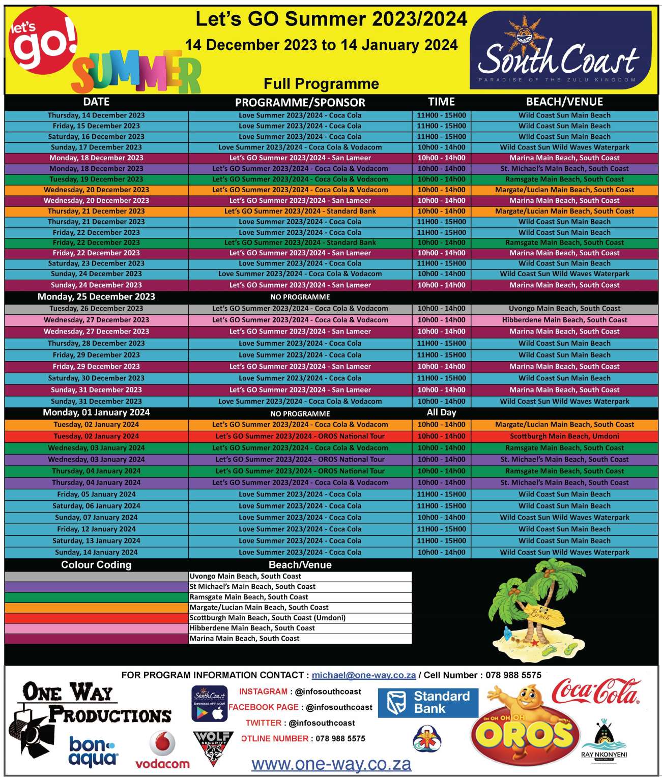 Let’s GO Summer 2023/2024 Festival at Wild Coast Sun Main Beach