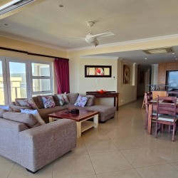 Lucien Sands 601 is a seafront self-catering penthouse with a 180º breaker sea view & a swimming pool, you can walk onto Lucien Blue Flag Beach & Margate beach from the 5th floor apartment.