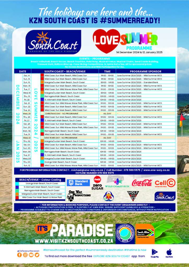 12 January - Love Summer 2024/2025 Festival- Wild Coast Sun Wild Waves Water Park