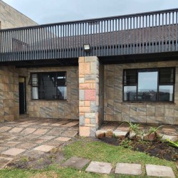 Sea Park Beach House, the built in braai at the family beach house in holiday home with sea view in Sea Park on the South Coast of KwaZulu Natal
