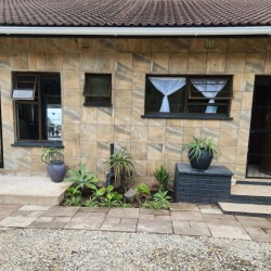 Sea Park Beach House, the entrance to the family beach house in holiday home with sea view in Sea Park on the South Coast of KwaZulu NatalKwaZulu-Natal