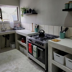 Sea Park Beach House, the kitchen in large family beach house in holiday home with sea view in Sea Park on the South Coast of KwaZulu Natal