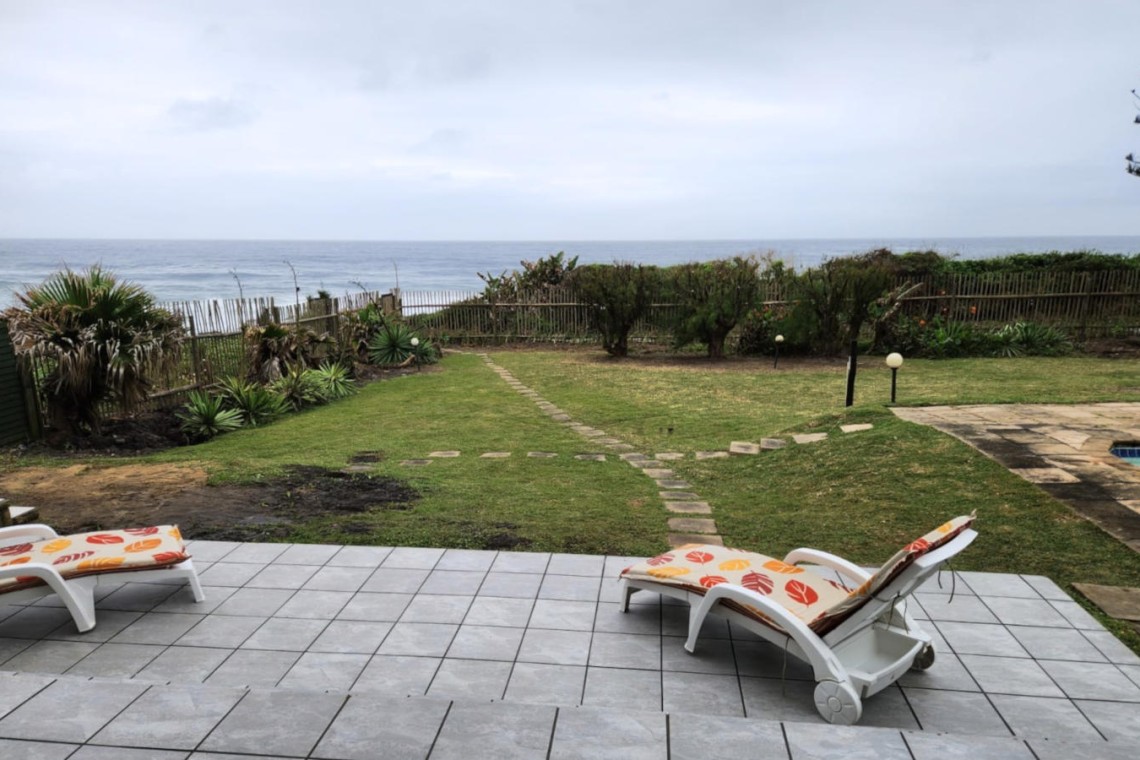 Sea Park Beach House - The sea view from the patio of the holiday home on the KwaZulu Natal South Coast.