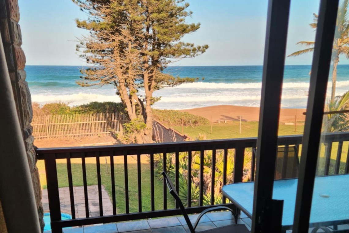 Sea Park Beach House - The sea view from the patio of the left wing of the holiday home on the KwaZulu Natal South Coast.