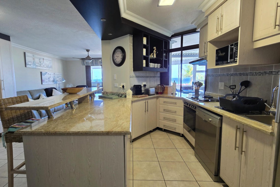 Kitchen at Chardonnay Cabanas 5 with fridge, dishwasher, washing machine and tumble dryer